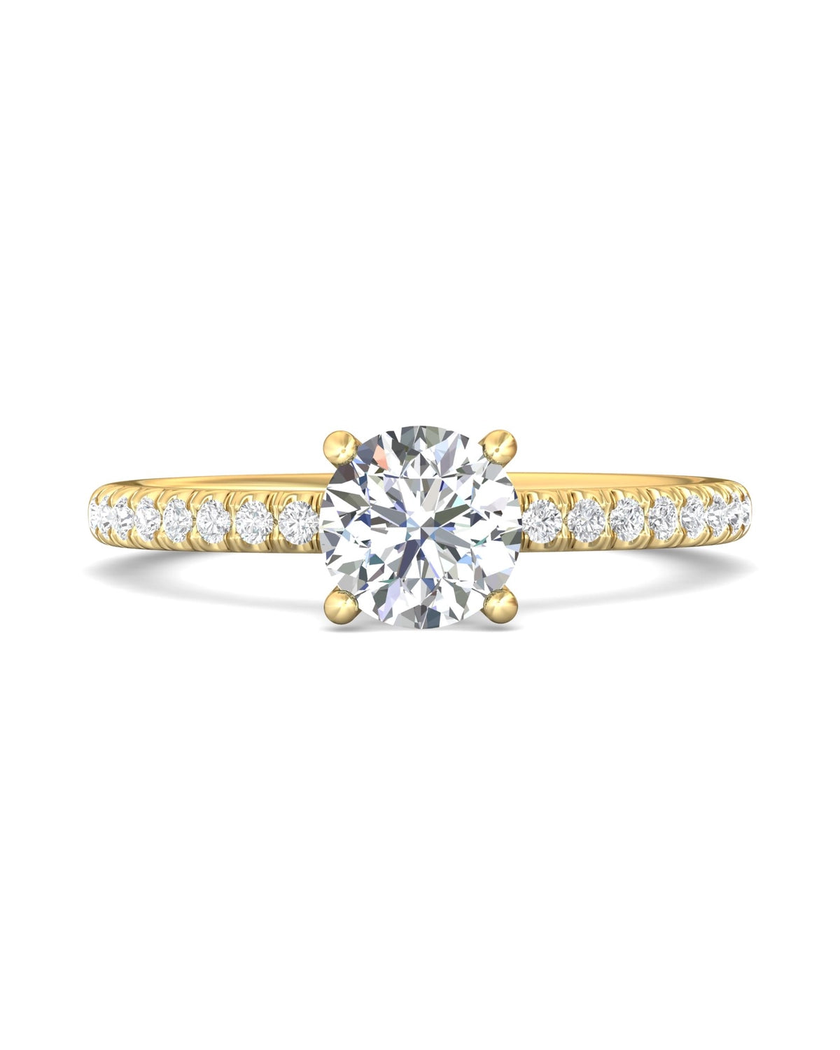 Diamond Band Solitaire 1ct Center