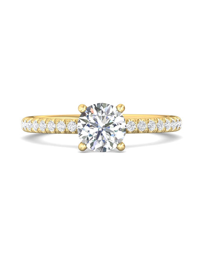Diamond Band Solitaire 1ct Center