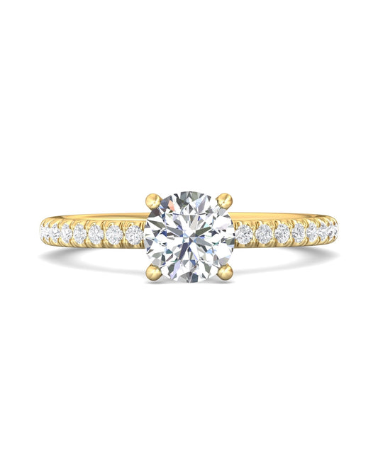 Diamond Band Solitaire 1ct Center