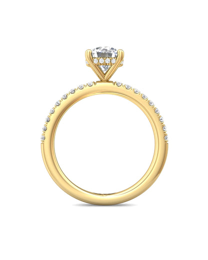 Diamond Band Solitaire 1ct Center