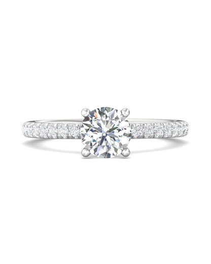 Diamond Band Solitaire 1ct Center