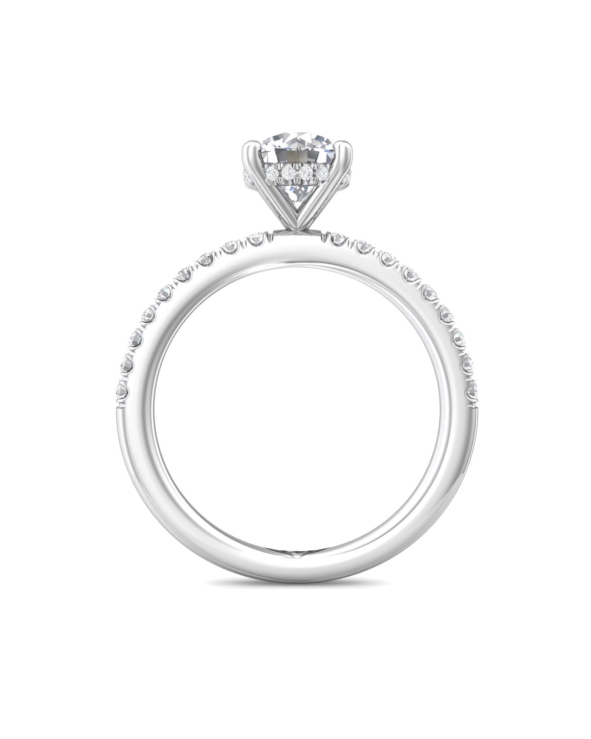 Diamond Band Solitaire 1ct Center