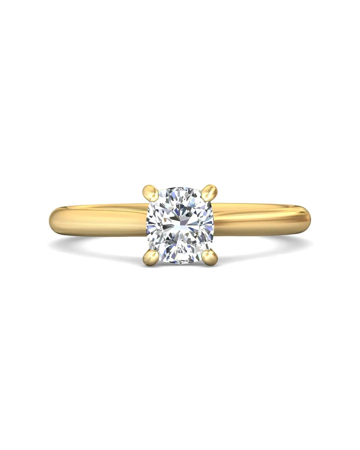 Diamond Band Solitaire 2Ct Center & Hidden Halo