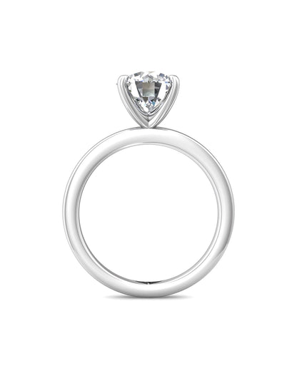 Diamond Band Solitaire 2ct Center & Hidden Halo