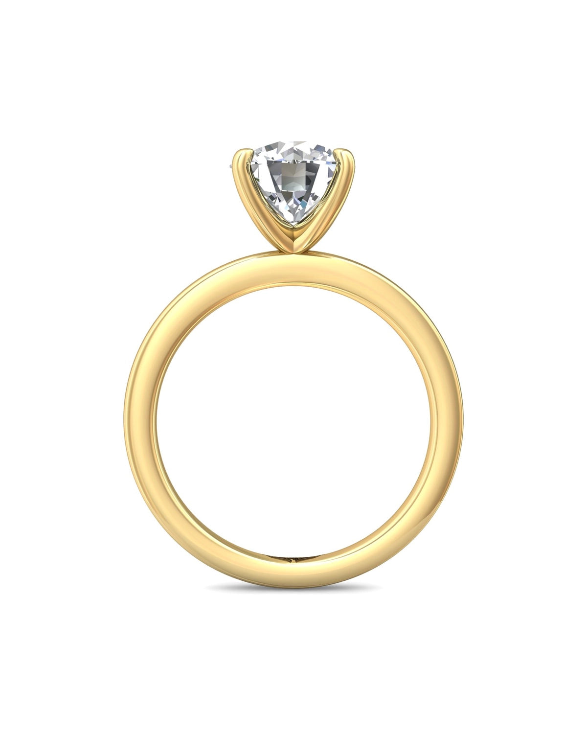 Diamond Band Solitaire 2ct Center & Hidden Halo