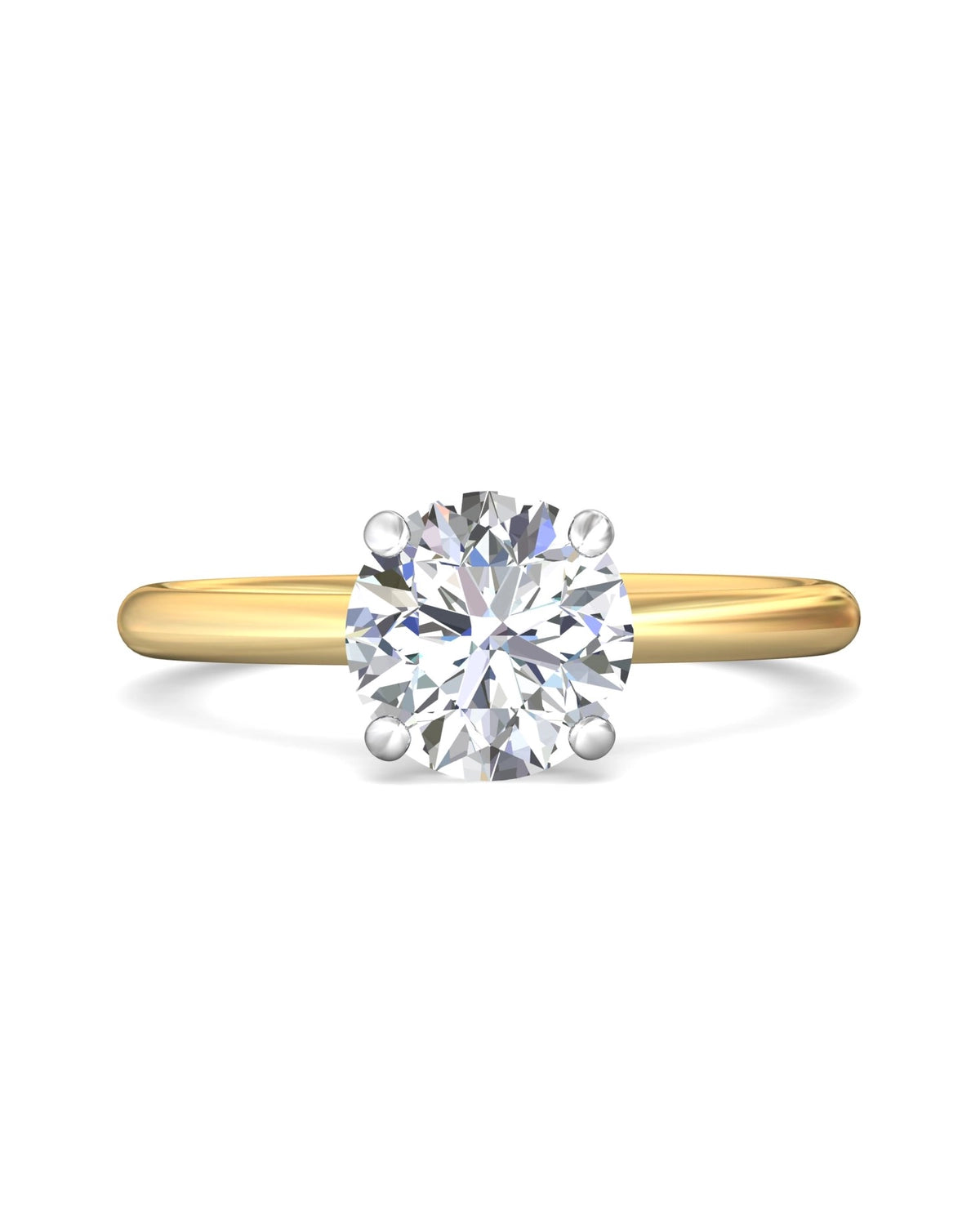 Diamond Band Solitaire 2ct Center & Hidden Halo