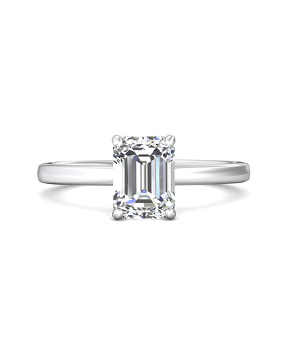 Diamond Band Solitaire 2ct Center & Hidden Halo