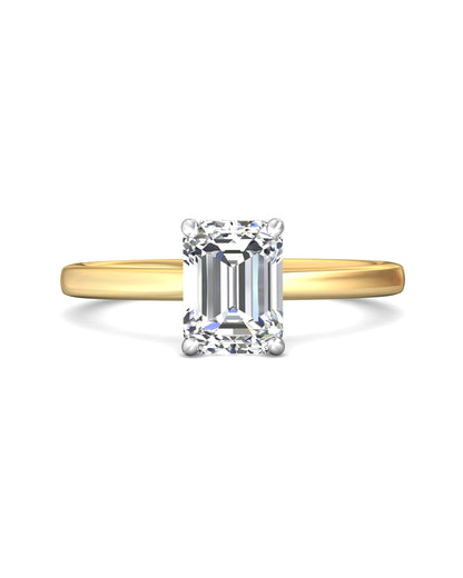 Diamond Band Solitaire 2ct Center & Hidden Halo