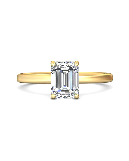 Diamond Band Solitaire 2ct Center & Hidden Halo