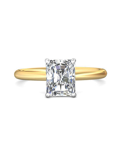 Diamond Band Solitaire 2ct Center & Hidden Halo