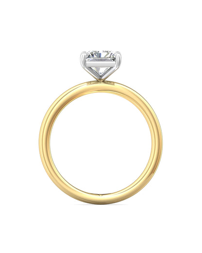 Diamond Band Solitaire 2ct Center & Hidden Halo