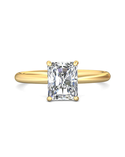 Diamond Band Solitaire 2ct Center & Hidden Halo