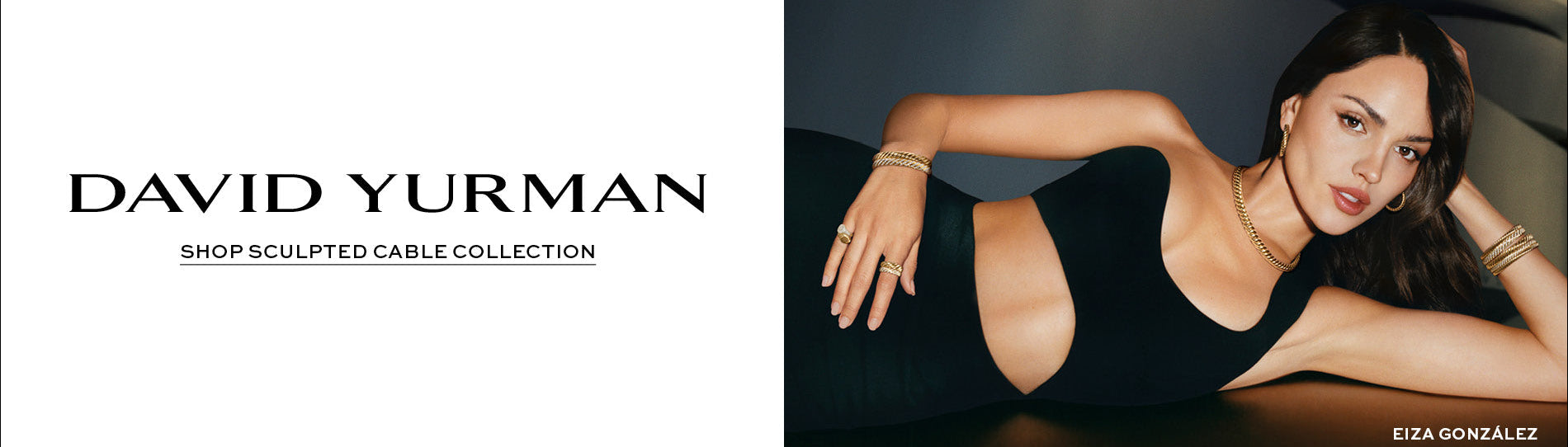 David Yurman jewelry campaign featuring Michael B. Jordan wearing chain necklace, bracelet, and ring.