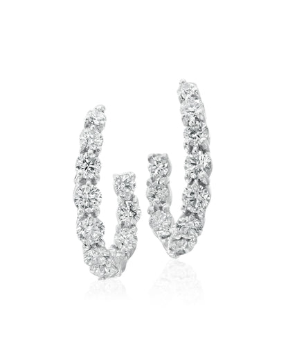 Diamond New Moon Earrings