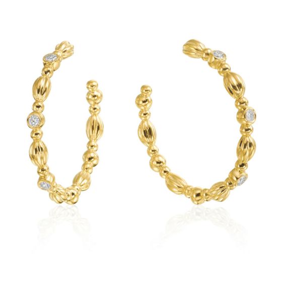 Gumuchian Nutmeg 18k Gold Diamond Hoop Earrings – Blakemans Jewelry