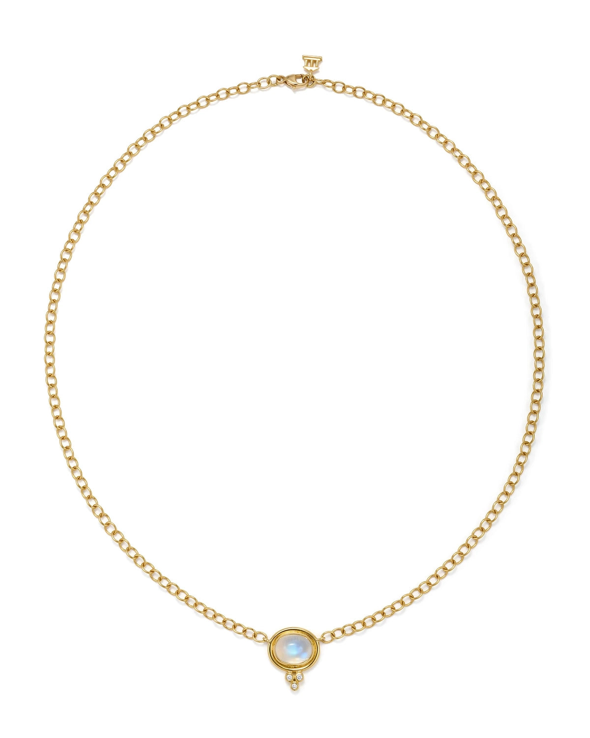 18K Temple Classic Single Station Necklace