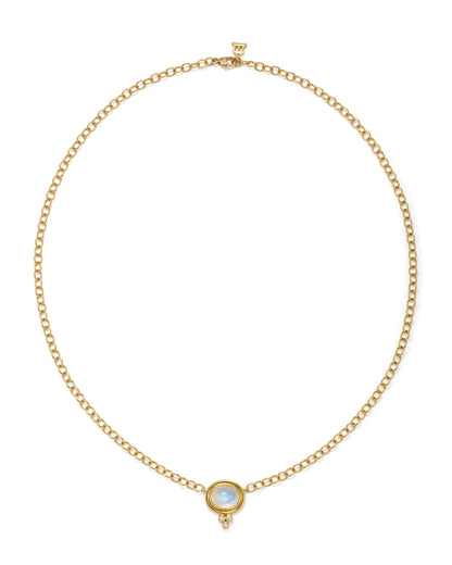 18K Temple Classic Single Station Necklace