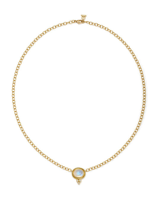 18K Temple Classic Single Station Necklace