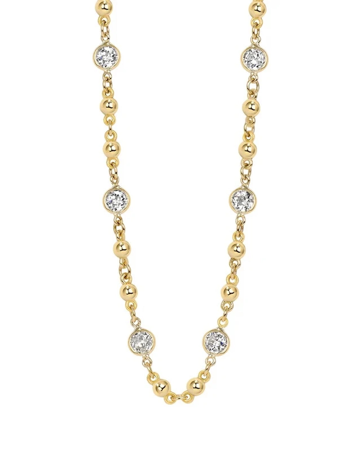 Rosary Diamond Yard Gold Necklace