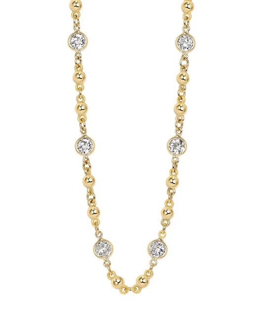 Rosary Diamond Yard Gold Necklace