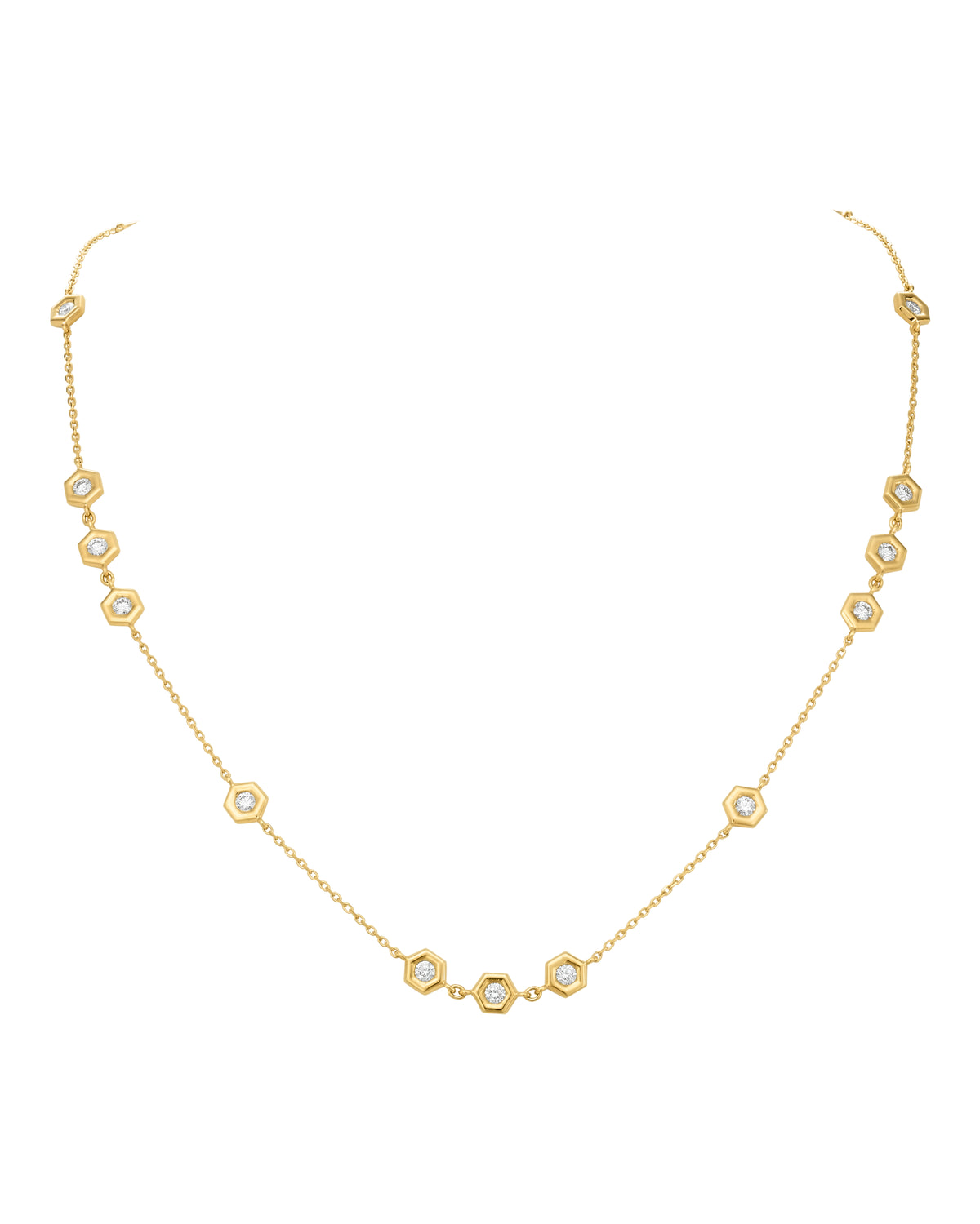 Diamond Multi Mini B Station Necklace