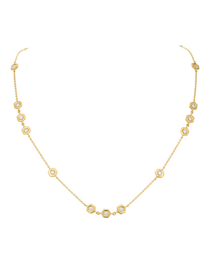 Diamond Multi Mini B Station Necklace