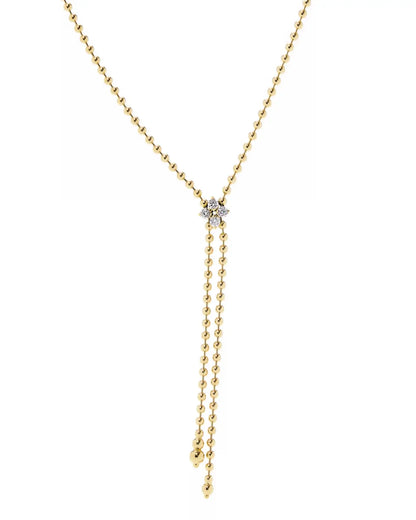Love In Verona Diamond Flower Zipper Necklace