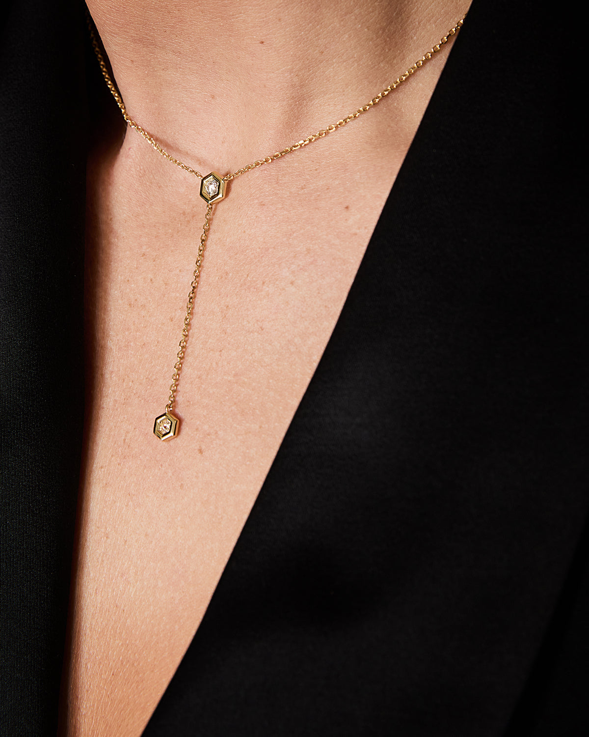 Diamond Mini B Y Necklace