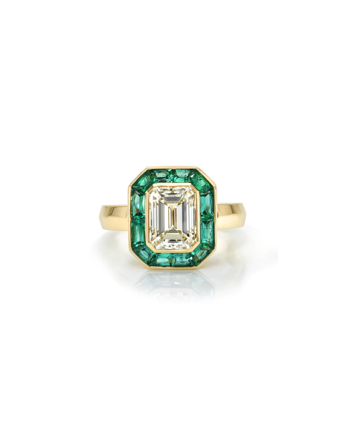Maria, Diamond And Emerald Ring