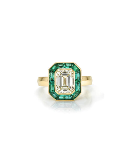 Maria, Diamond And Emerald Ring
