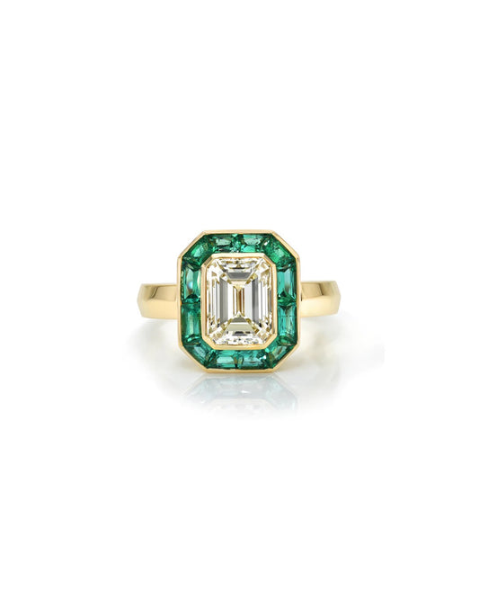 Maria, Diamond And Emerald Ring