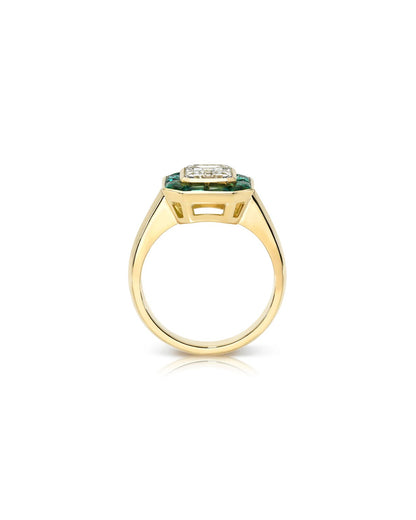Maria, Diamond And Emerald Ring