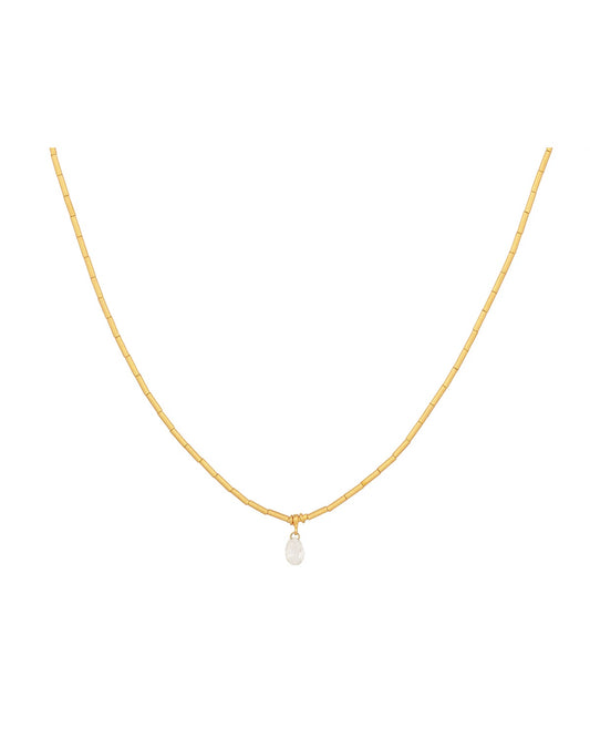 Dew One-of-a-Kind 24K Gold Diamond Pendant Necklace