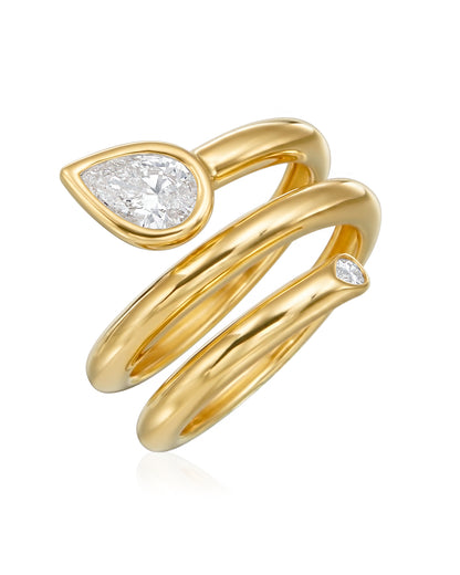 Diamond Phoebe Moonlight Triple Bypass Ring