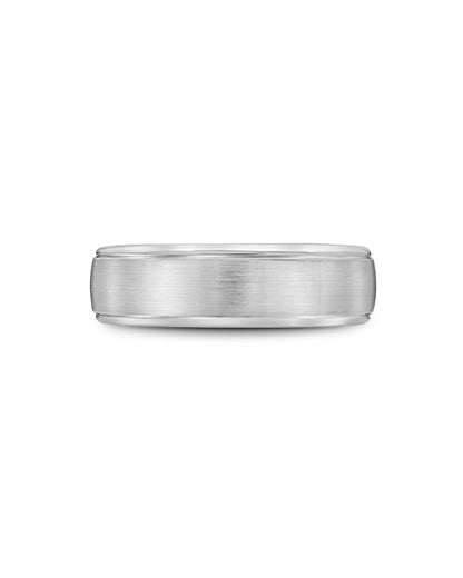 6.5mm Ridged Band, Satin & Highpolish Finish