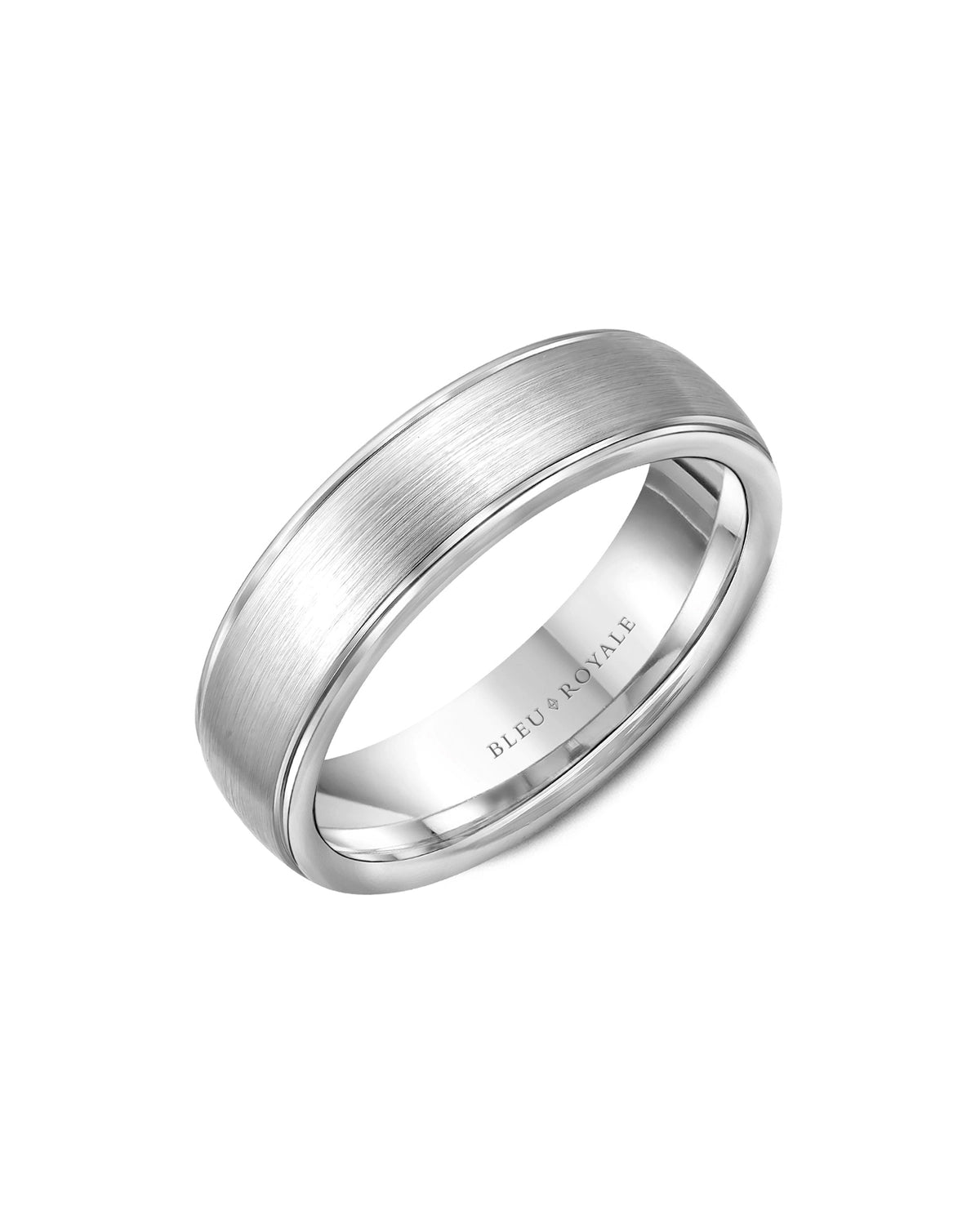 6.5mm Ridged Band, Satin & Highpolish Finish