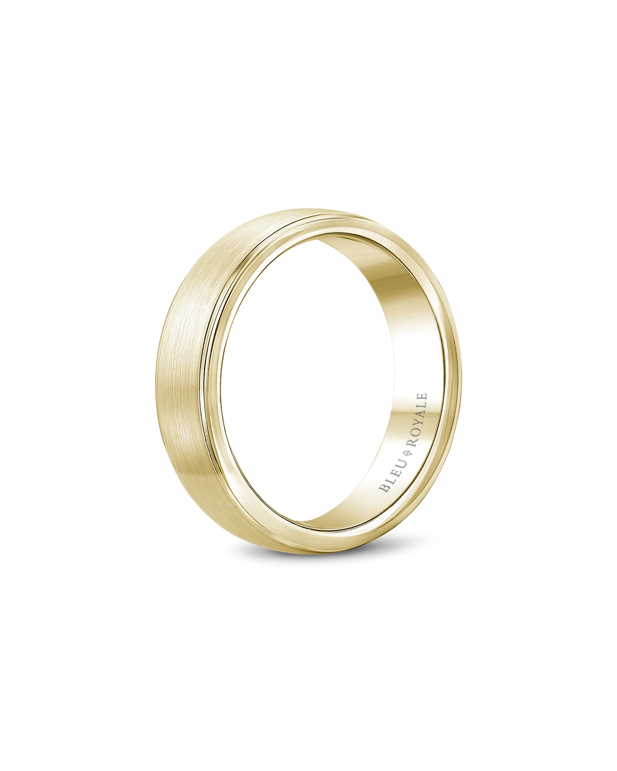 6.5mm Ridged Band, Satin & Highpolish Finish