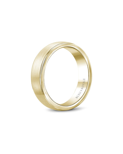 6.5mm Ridged Band, Satin & Highpolish Finish