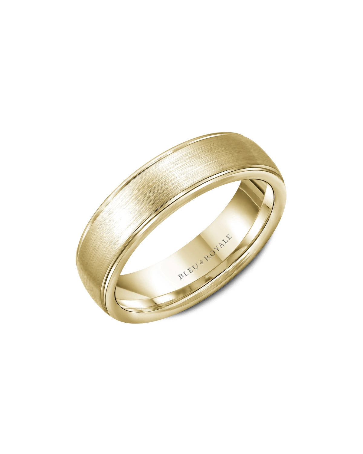 6.5mm Ridged Band, Satin & Highpolish Finish