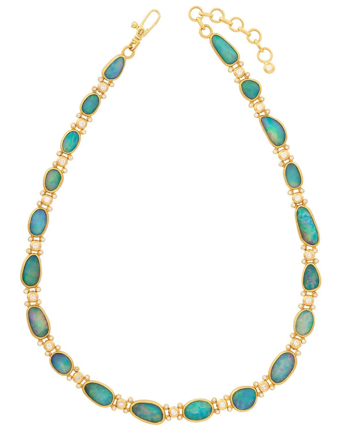 Ethiopian Opal and Diamond Necklace