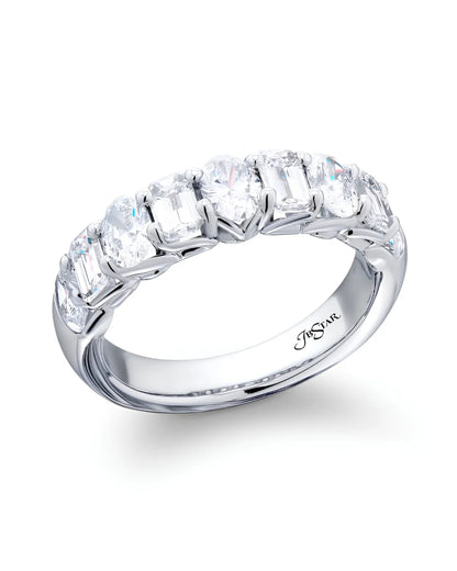 Oval and Emerald Cut Diamond Band
