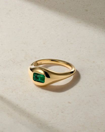 Emerald Signet Ring