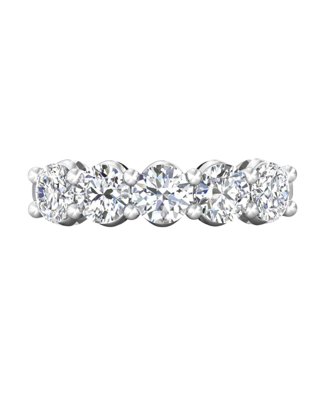 Round Diamond Five-Stone Band, 2.52 ctw