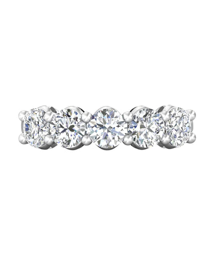 Round Diamond Five-Stone Band, 2.52 ctw