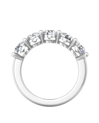 Round Diamond Five-Stone Band, 2.52 ctw