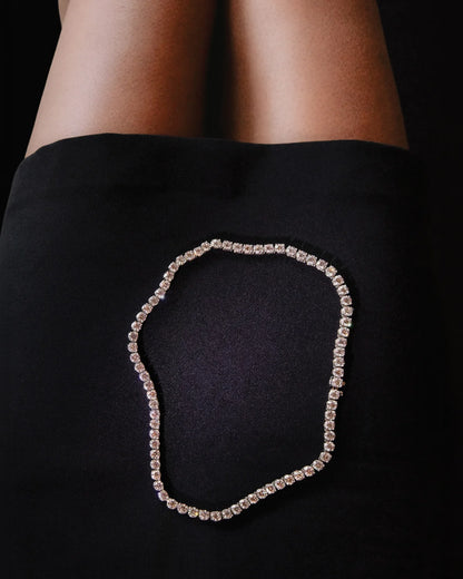 Colorless Diamond Tennis Necklace, 17"