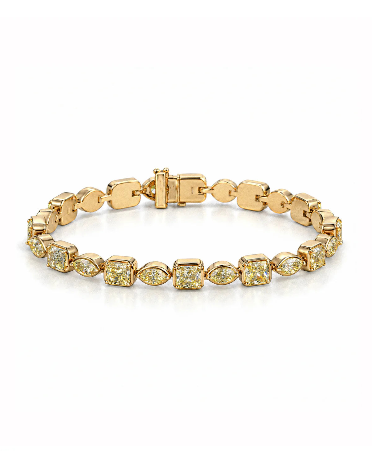 Fancy Yellow Diamond Tennis Bracelet