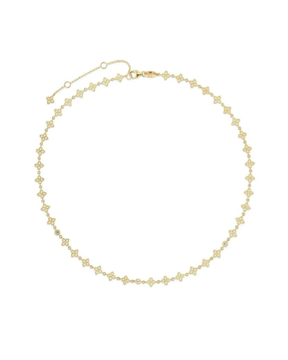 Princess Flower Chain Necklace, 17"