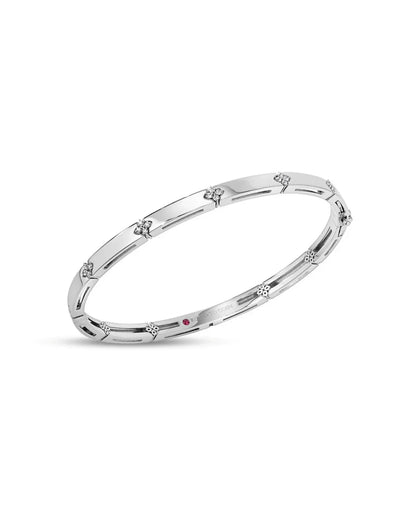 Love in Verona White Gold Bangle