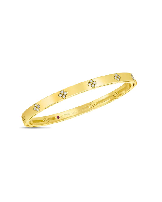 Love in Verona 4mm Yellow Gold Bangle
